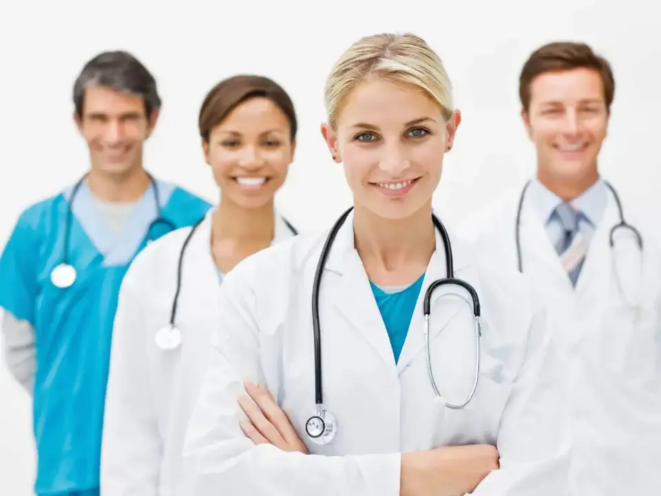 Group of smiling healthcare professionals